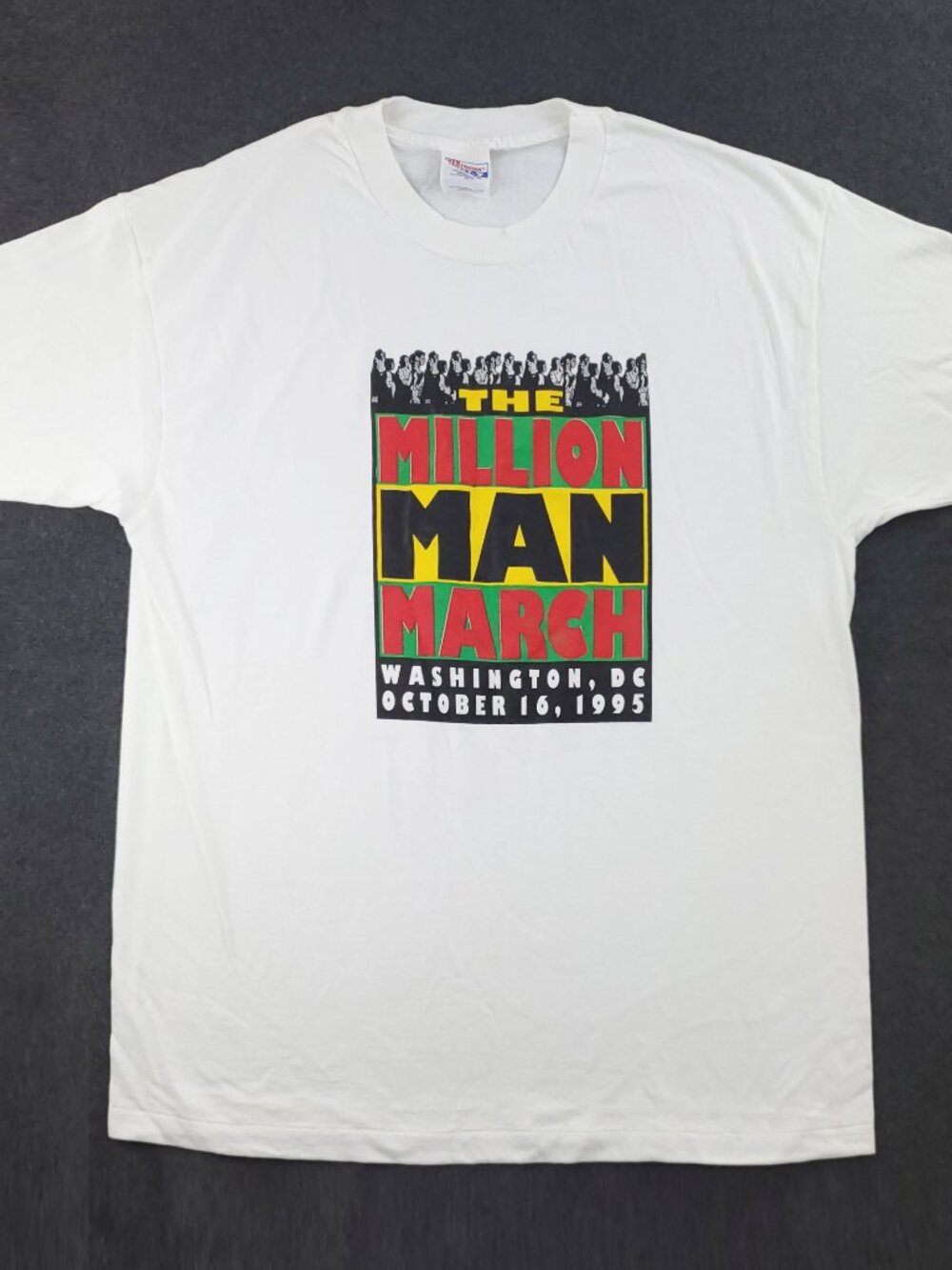 Million Man March T-Shirt Vintage 1995 Graphic Single Stitch USA 90s XL